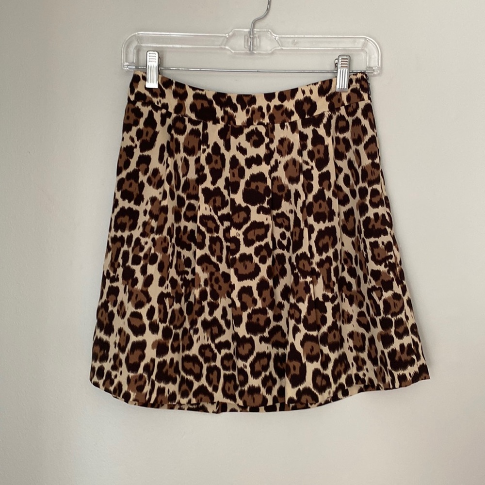 Banana Republic Animal Print A-line Skirt in size 00P